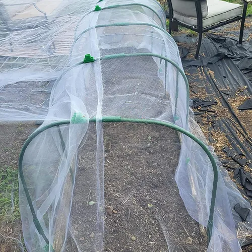 Miniatura 6 de Aros de Jardín Túnel de Cultivo para Camas Elevadas, 6 Juegos 25.6" x 31.5" Aros de Invernadero de Acero Resistente al Óxido, Marco de Estacas