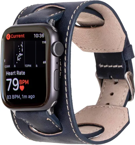 Miniatura 18 de HARDISTON Brazalete de reloj compatible con Apple 41mm para hombres y mujeres, hecho a mano de cuero genuino, compatible con iWatch Series 11 10 9 8