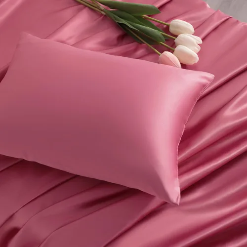 Miniatura 6 de NTBAY Fundas de almohada de satén de seda con cremallera para niños pequeños, paquete de 2 fundas de almohada con cremallera oculta de 13 x 18 Rosa
