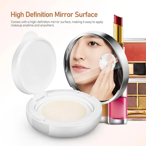 Miniatura 3 de Beaupretty Caja de polvo recargable con hojaldre paquete de 2 contenedores portátiles de polvo sueltos para almacenamiento compacto de maquillaje