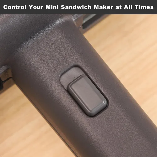 Miniatura 5 de UVFAST Mini sandwichera con platos extraíbles: Máquina portátil para hacer queso a la parrilla, sándwichera de desayuno eléctrica con platos