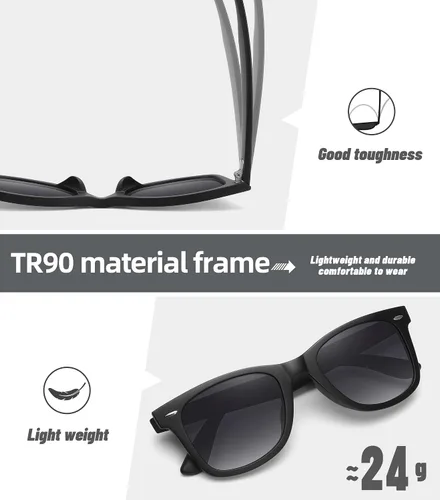 Miniatura 85 de MEETSUN Polarized Sunglasses for Women Men Classic Retro Square Frame Driving Sun Glasses UV Protection