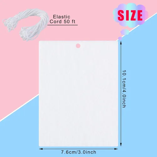 Miniatura 2 de Maitys 25 Piezas Hojas en Blanco para Ambientador de Sublimación Ambientadores Colgantes con Aroma para Coche Hojas de Felpa en Blanco DIY