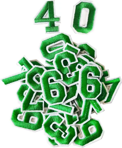 Miniatura 25 de Harsgs 72 parches de letras para planchar con números, parches bordados de letras A-Z números 0-9 para ropa, vestido, sombrero, jeans, accesorios