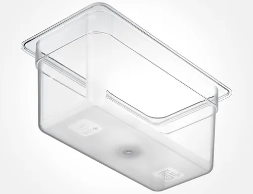 Miniatura 3 de CURTA Paquete de 6 sartenes NSF para alimentos, tamaño 1/3, 6 pulgadas de profundidad, plástico de policarbonato comercial transparente apto