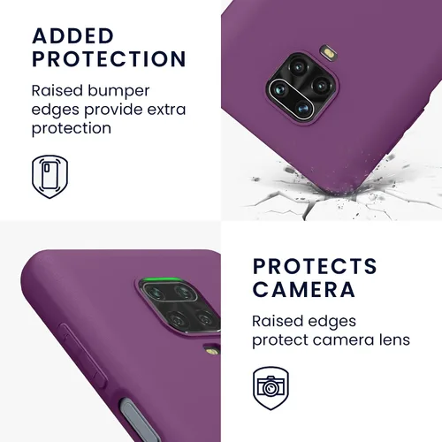 Miniatura 3 de kwmobile Funda compatible con Xiaomi Redmi Note 9S / 9 Pro / 9 Pro Max - Funda protectora de silicona TPU suave y delgada - Morado magenta Magenta