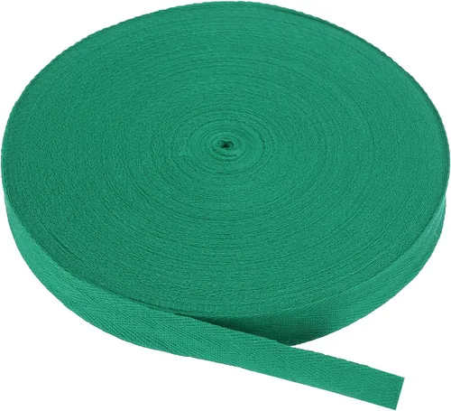 Miniatura 211 de PATIKIL Cinta de sarga de algodón de 1 pulgada, 50 yardas, cinta de algodón, cinta de encuadernación al bies, cinta de espiga para costura, Verde
