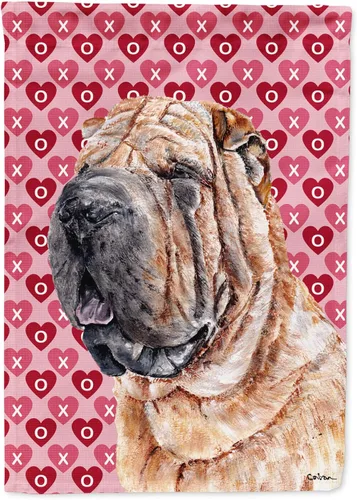 Miniatura 18 de Caroline's Treasures SS4484GF Bandera de jardín con diseño de bulldog inglés y corazones para el Día de San Valentín, bandera decorativa para patio