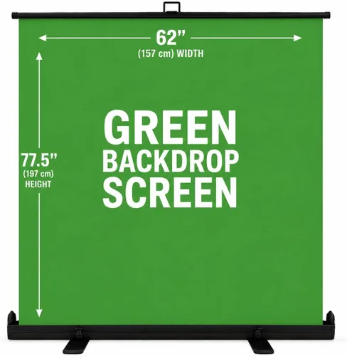 Miniatura 11 de Fondo de pantalla azul de 62 pulgadas – Fondo Chromakey plegable y portátil para streaming, videollamadas, fotografía, zoom y juegos – resistente a