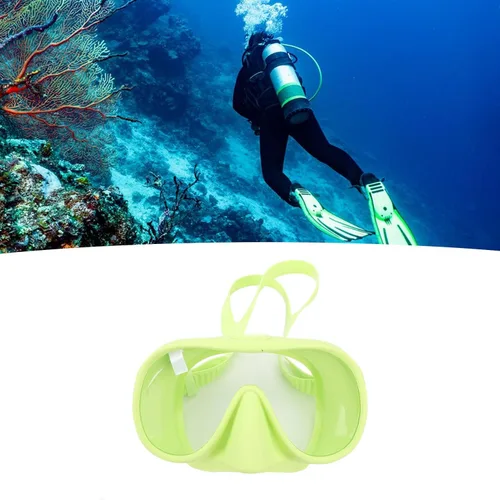 Miniatura 3 de Luocute Gafas de esnórquel de buceo con película antivaho de vidrio templado, máscara de natación juvenil anti rotura protegida, máscara de natación