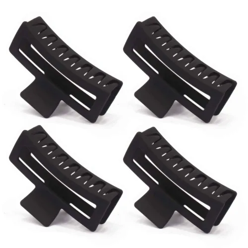 Miniatura 6 de Ahoney Pinzas de pelo negras extra grandes de 5 pulgadas (4 piezas) - Pinzas gigantes para cabello largo grueso, agarre fuerte, clips de plátano