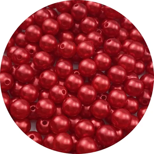 Miniatura 48 de 100 cuentas de perlas para manualidades, perlas de resina de 0.47 pulgadas para hacer joyas, cuentas redondas a granel con agujero para collares