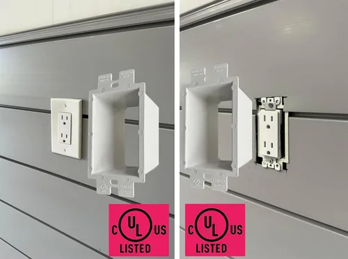 Miniatura 6 de iMBAPrice IMBA-BE1 - Extensor de caja de toma de corriente eléctrica no metálica de 1 banda para accesorios de receptáculos de interruptor