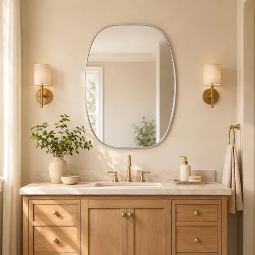 Miniatura 12 de USHOWER Black Oval Arch Bathroom Mirrors for Over Sink, 20x30 Inch Bathroom Vanity Mirror for Bathroom, Bedroom, Vanity, Entryway, Aluminium Frame