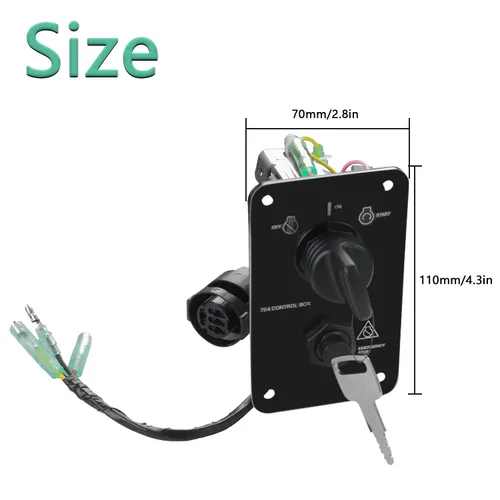 Miniatura 2 de Panel de interruptores principal Conjunto de panel de interruptor de llave de motor Caja de control de encendido y apagado compatible con Yamaha