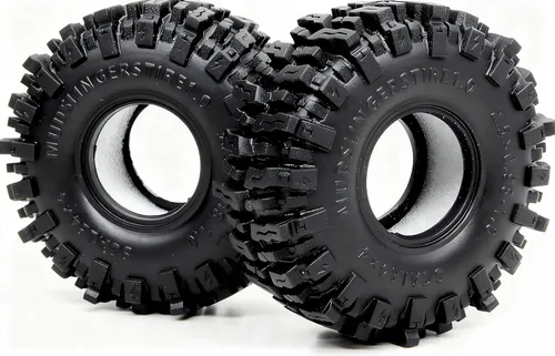 Miniatura 3 de HOBBYSOUL Neumáticos 1.0 64 * 25mm 1.0 Neumáticos para Barro Lanzadores de Lodo Super Blandos y Adhesivos 1.0 Neumáticos Crawler para RC 1/18 TRX4M
