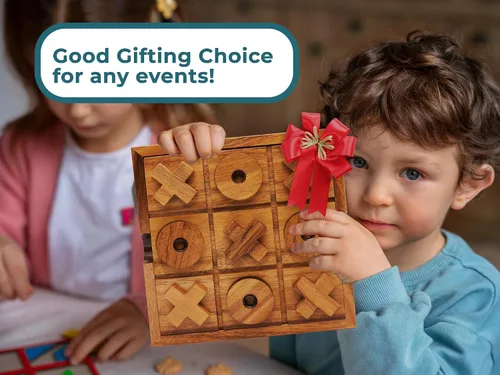 Miniatura 2 de BSIRI Juegos de mesa extra grandes de Tic Tac Toe, ideales para juegos infantiles, juegos familiares y noches de juegos para adultos, decoración