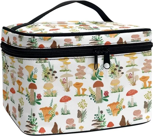 Miniatura 16 de JoyLamoria Bolsa de Maquillaje Portátil Bolsa de Cosméticos de Viaje Bolsa de Maquillaje con Gran Capacidad Bolsa con Cremallera, Aztec Southwestern