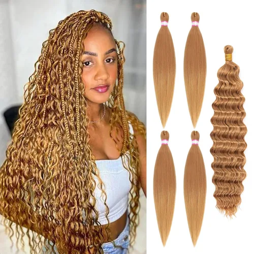 Miniatura 50 de Extensiones de cabello para trenzar preestiradas, color negro, 12 pulgadas, 8 paquetes de cabello natural para trenzar, fácil trenza, ajuste de agua