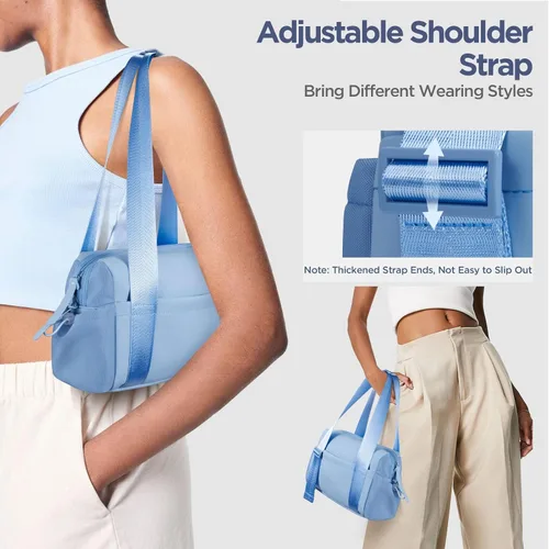 Miniatura 3 de Mini bolsa de gimnasio para mujeres y niñas, pequeña bolsa de gimnasio con compartimento húmedo, bolsa de viaje impermeable, bonita bolsa deportiva