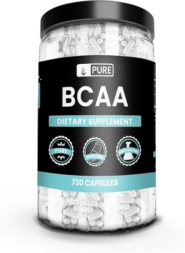 Pure Original Ingredients BCAA (730 cápsulas) sin magnesio o rellenos de arroz, siempre puro, verificado por laboratorio