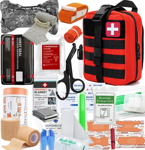 Miniatura 9 de IFAK Kit de Trauma Kit Médico Militar de Primeros Auxilios Control de Sangrado de Emergencia Supervivencia Bug Out Bag para Equipo de Campamento
