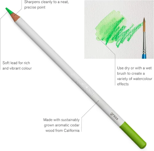 Miniatura 6 de Winsor & Newton Studio Collection - Lápices de artista, lápices de acuarela, juego de 24