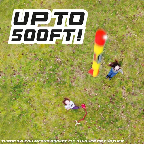 Miniatura 5 de Flybar Hypr - Lanzacohetes para niños, diseño patentado, alcanza hasta 500 pies, paquete doble con 2 lanzadores y 4 cohetes, conectable, juguetes
