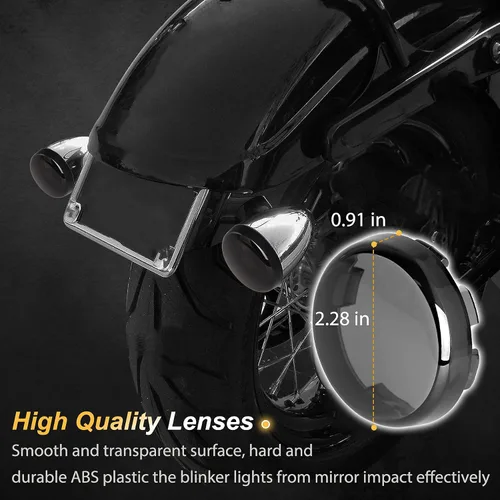 Miniatura 3 de NTHREEAUTO Cubierta de lente de señal de giro de bala ahumada compatible con Harley Sportster Street Glide Road King Softail, cantidad 4 Humo