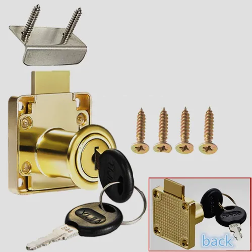 Cerradura de clóset, cerradura de cajón, cerradura de buzón, cerradura de puerta, adecuada para gabinetes de madera. Modelo CT-138-22, ((Diámetro