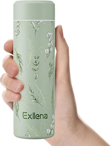 Miniatura 24 de 【Mejorado】Exllena Botella de Agua Aislada Pequeña 8 oz/250ml – Mini Botella de Agua Aislada para Bebidas Calientes y Frías, Botella de Agua Pequeña