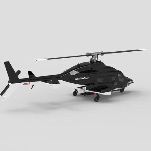 Miniatura 5 de AW-911 Helicóptero de control remoto para 16+, modelo de helicóptero Air-Wolf RC escala 1/34 con modo de acrobacias 6G/3D y posicionamiento GPS, una