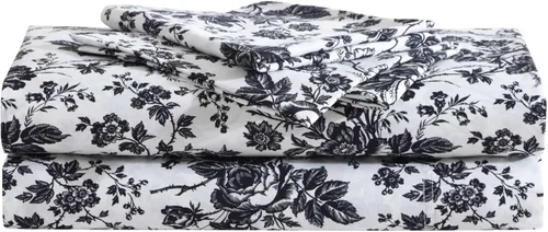 Miniatura 33 de Betsey Johnson - Sábanas de cama King, ropa de cama suave y ligera, resistente a la decoloración y a las arrugas (leopardo, King)