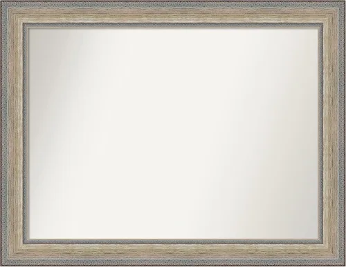 Miniatura 317 de Amanti Art Espejo de baño plateado para sobre fregadero, 28 x 47 pulgadas, espejo rectangular de plata imperial, marco de madera tradicional de gran
