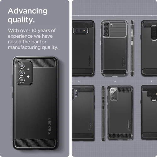 Miniatura 6 de Spigen Funda para Galaxy A52 5G, blindaje resistente [protección de grado militar] - negro mate