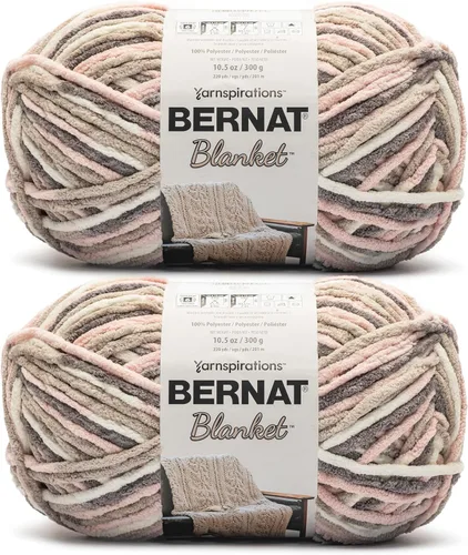 Miniatura 19 de Bernat - Estambre para mantas súper esponjoso acrílico, 2 paquetes de 300g/10.5 onzas, #6, chenilla gruesa de peso pesado para tejer y crochet