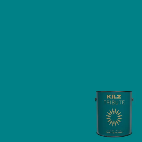 Miniatura 27 de KILZ TRIBUTE Pintura e imprimación, para interiores, semibrillante, Vintage Indigo, 1 galón Índigo Victoria