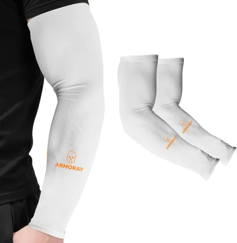 Miniatura 16 de ARMORAY Mangas de brazo para hombres y mujeres, UPF 50, manga de compresión deportiva de enfriamiento para baloncesto, golf, correr, cobertura