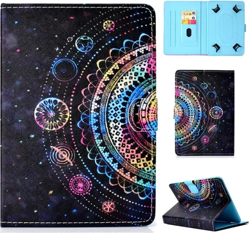 Miniatura 22 de Funda universal para tablet de 7 pulgadas, piel sintética [ranuras para tarjetas], cubierta magnética, para Samsung Galaxy Tab E/Tab A 7.0, Fire 7