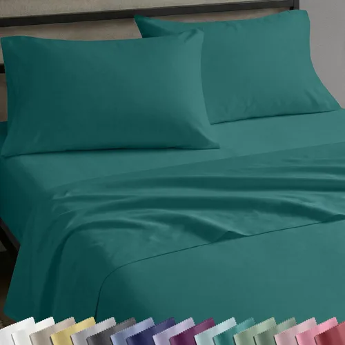 Miniatura 23 de California Design Den Sábanas de Algodón 100% Natural Tamaño Full Juego de Cama con Bolsillos Profundos - Tejido Satinado Suave, Sábanas Duraderas