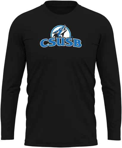 Miniatura 25 de Camisa deportiva de manga larga oficial de la NCAA Collegiate para hombre, colección negra con logotipo primario