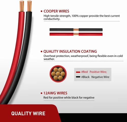 Miniatura 4 de Nilight Paquete de 2 conectores de enchufe de alimentación SAE de 12 AWG, puerto de pared lateral, conexión rápida, conector de montaje empotrado