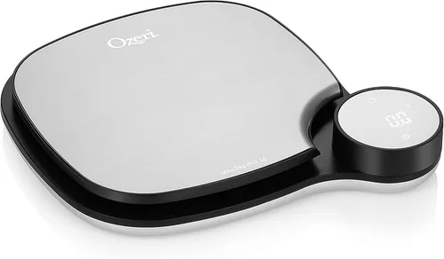 Miniatura 8 de Ozeri Báscula de cocina de acero inoxidable, 0.1 g (0.01 oz), tecnología de pesaje, color negro