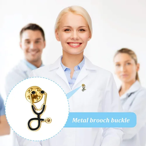 Miniatura 5 de Broches de estetoscopio para enfermeras, médicos, broches de solapa esmaltada, pines a granel, lindas insignias de alfileres para Navidad, médicos