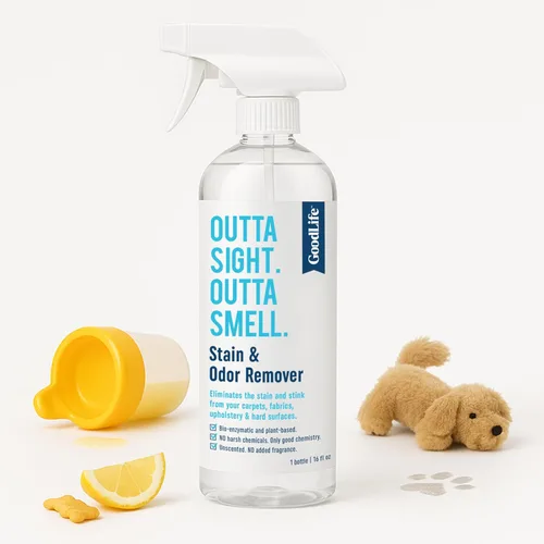 Spray natural para eliminar olores y manchas, sin perfume, a base de plantas, limpiador seguro para niños y mascotas, respetuoso con el medio