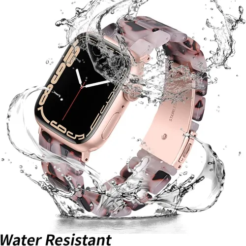 Miniatura 3 de Correas de resina compatibles con Apple Watch de 1.496 in 1.575 in 1.614 in 1.654 in 1.732 in 1.772 in 1.929 in, correa de resina ligera de repuesto