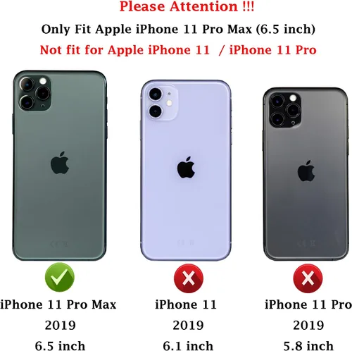 Miniatura 2 de Funda para iPhone 11 Pro Max con cubierta para lente de cámara, protector de pantalla HD, protección contra caídas de grado militar, soporte