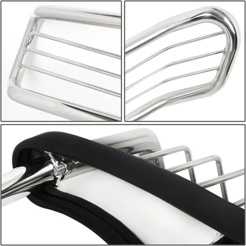 Miniatura 3 de DNA MOTORING GRILL-G-039-SS Parachoques Delantero Cepillo Rejilla Guarda, Plata