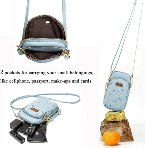 Miniatura 3 de Techcircle Small Crossbody Purse for Girls, PU Leather Cell Phone Wallet Shoulder Bag with Removable Strap