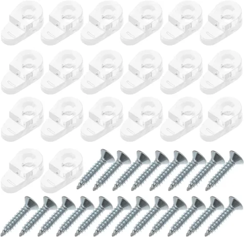 Cabilock Kit de clips de retención de puerta de vidrio, kit de clips de retención de vidrio transparente de plástico con tornillos para fijar